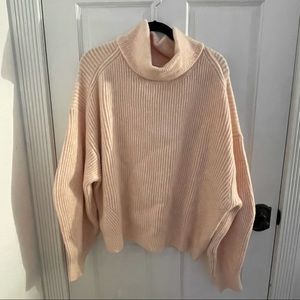 H&M Pink Oversized Turtleneck Sweater - CLOSET CLEAN OUT